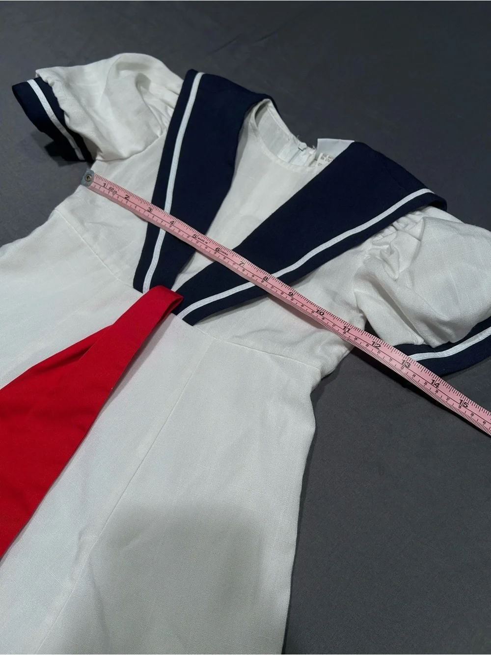 Vintage Florence Eiseman Girls White Nautical Sailor Dress